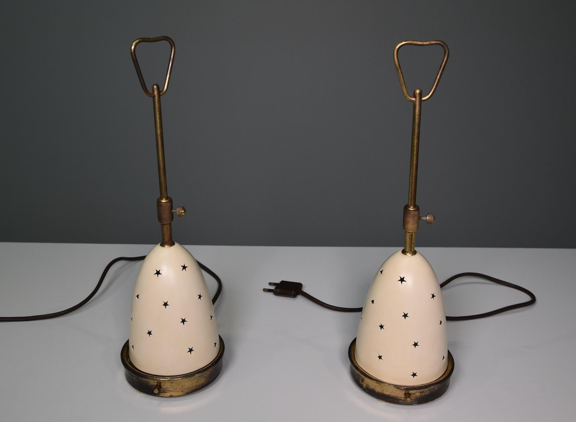 Angelo Lelli Table Lamps for Arredoluce Midcentury Modern Italy 1950s In Excellent Condition In Rovereta, SM