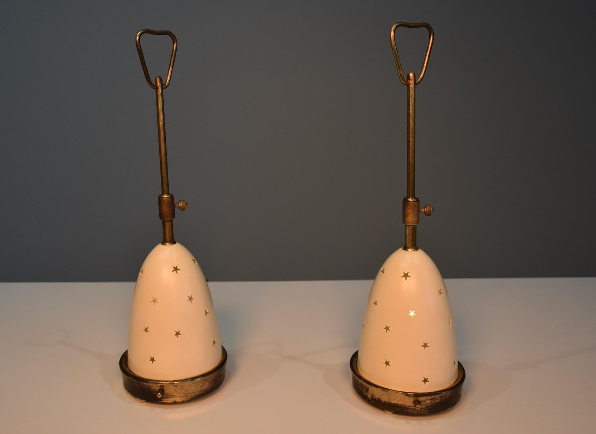 Angelo Lelli Table Lamps for Arredoluce Midcentury Modern Italy 1950s 1