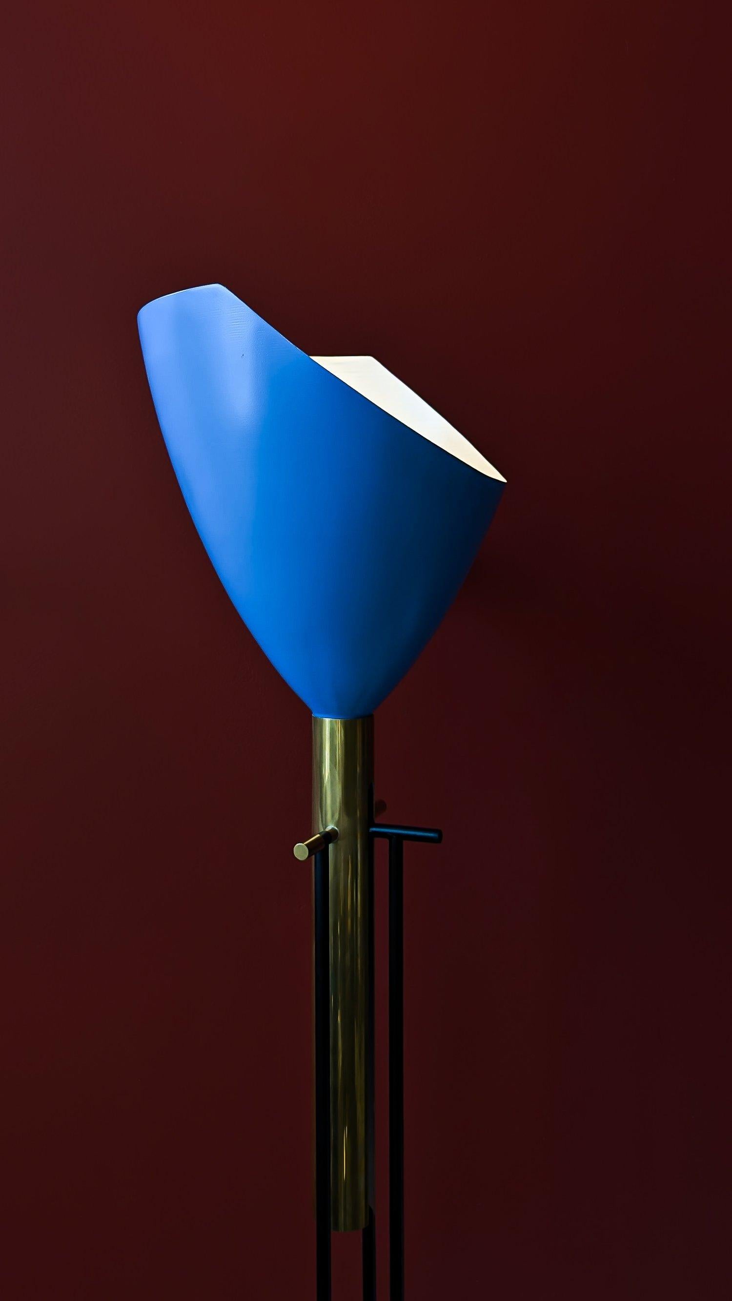 20th Century Angelo Lellii For Arredoluce Floor Lamp Televisione , Italy / C.1950 For Sale