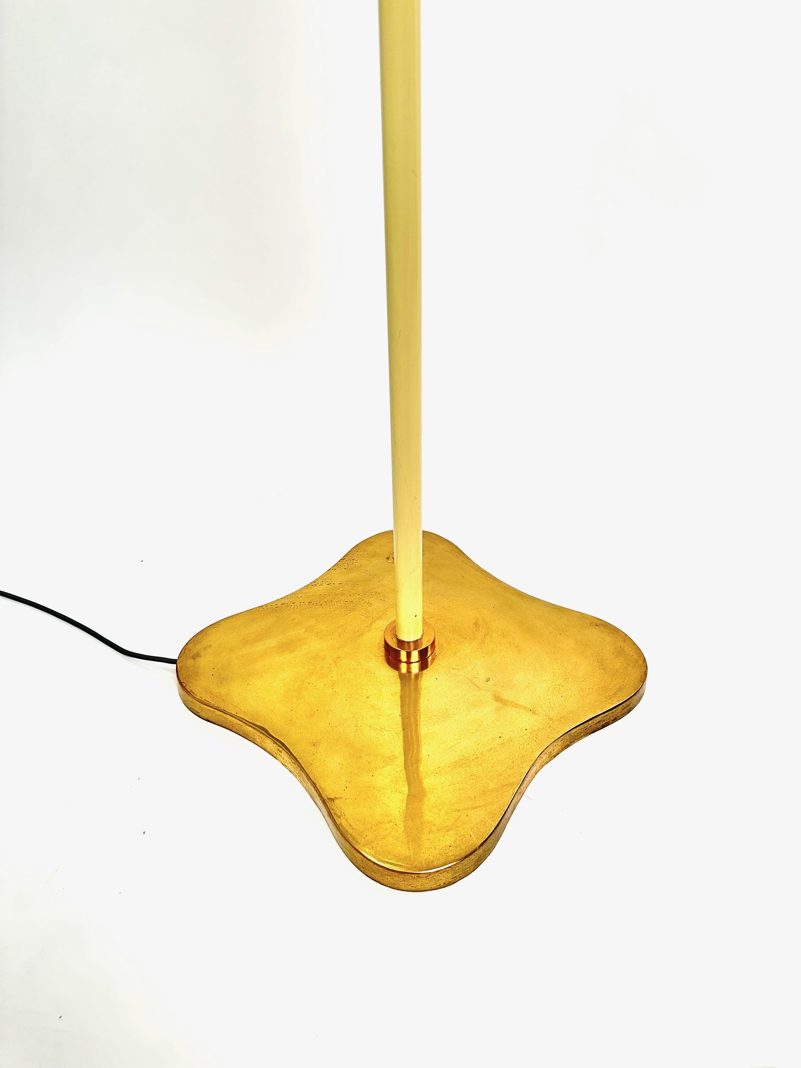 Mid-Century Modern Angelo Lely Style Midcentury Italian Four Colour Shades Floor Lamp, 1950 For Sale