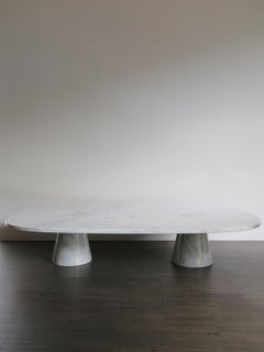 Angelo Mangiarott for Skipper Italian White Carrara Marble Table, 1970s
