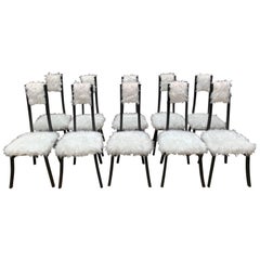 Vintage Angelo Mangiarotti 10 Chairs by Angelo Mangiarotti