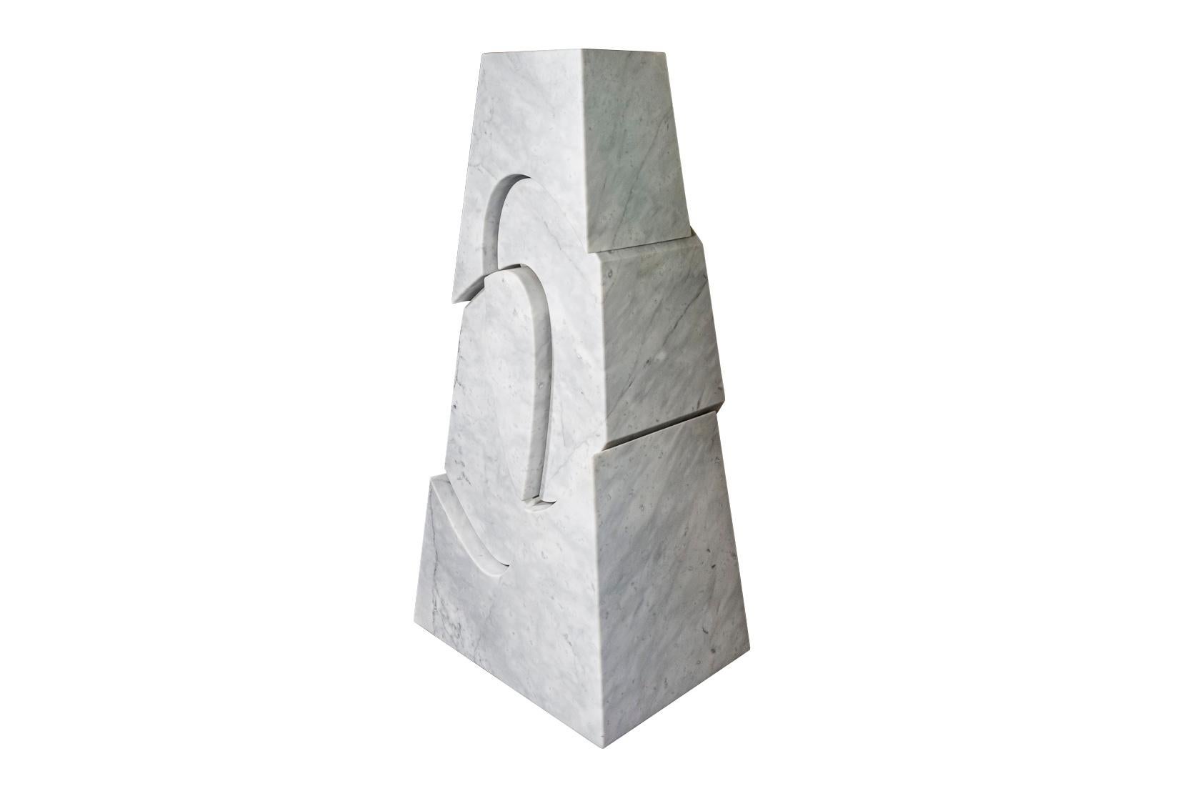 Angelo Mangiarotti (1921-2012), Monumental Sculpture Cambiamiento, Carrara marble, Made of 5 interlocked pieces, Italy, circa 2006.

Measures: Height 163 cm, width 79 cm, depth 60 cm.

Reference: Exposition catalog, Angelo Mangiarotti: Matter and