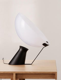 Angelo Mangiarotti Aida Table Lamp in Opalescent Acrylic & Steel