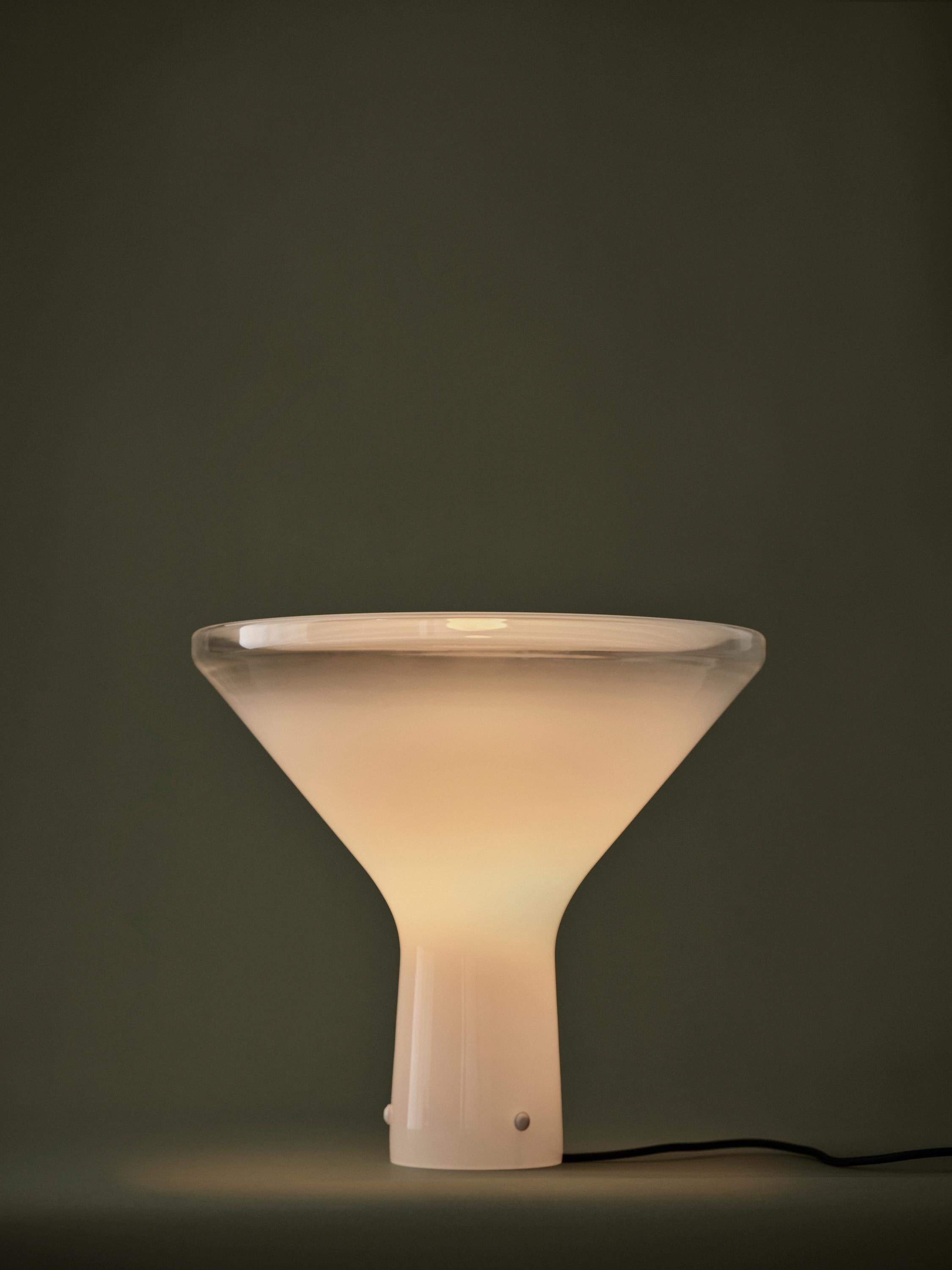 Glass Angelo Mangiarotti Acceslsa Table Lamp for Karakter For Sale