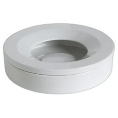 Angelo Mangiarotti “Barbados” Ashtray in White Ceramic, Italy, 1960s
