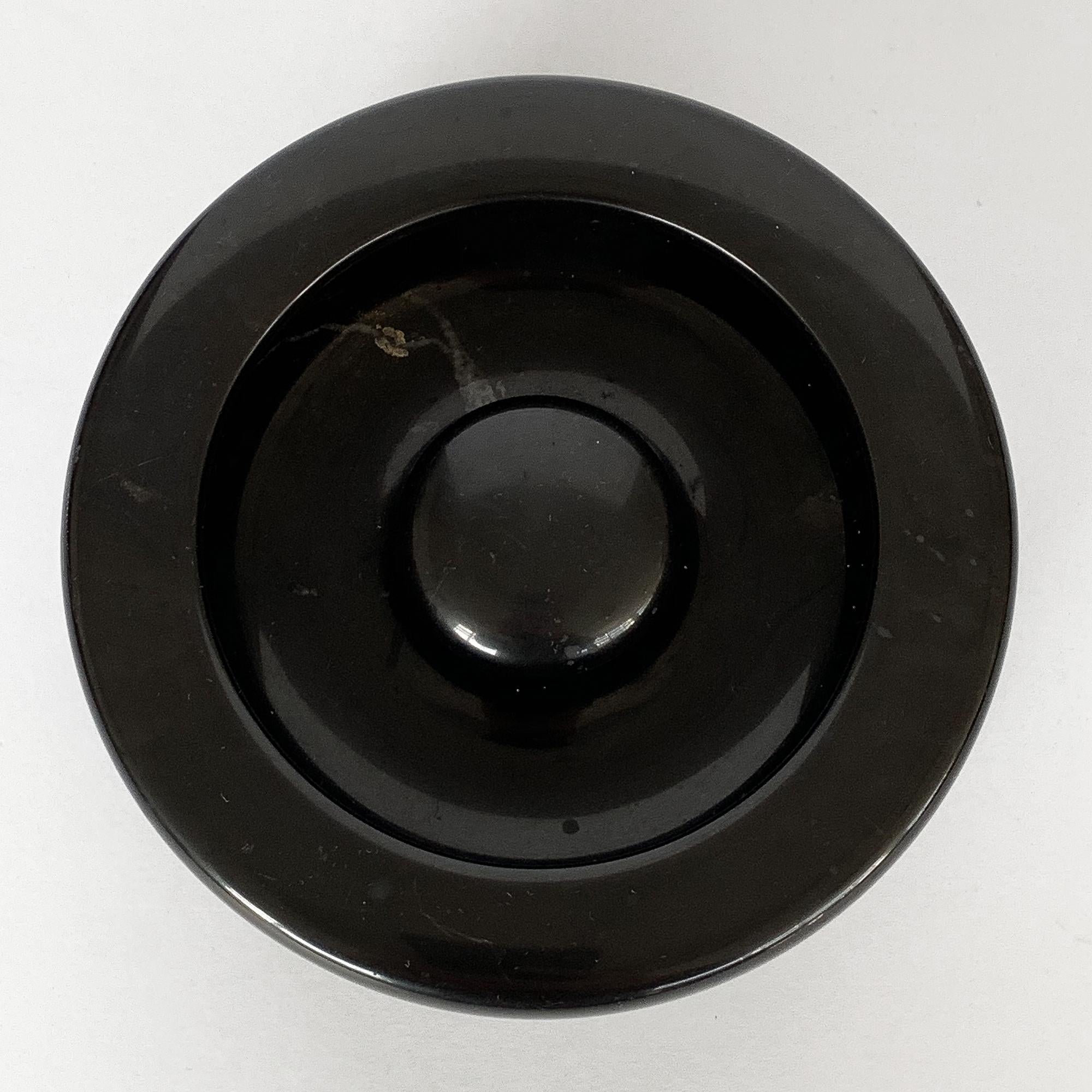 Mid-Century Modern Angelo Mangiarotti Black Marble Ashtray for Knoll International