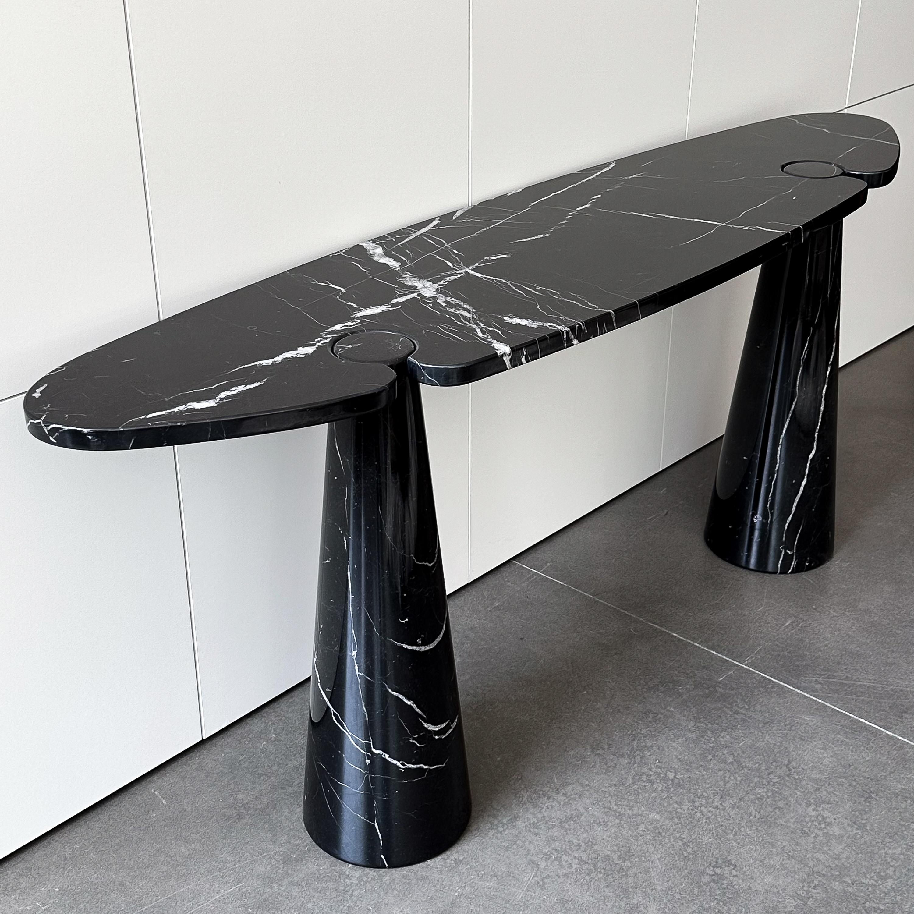 Angelo Mangiarotti Black Marble Eros Console Table for Skipper 11