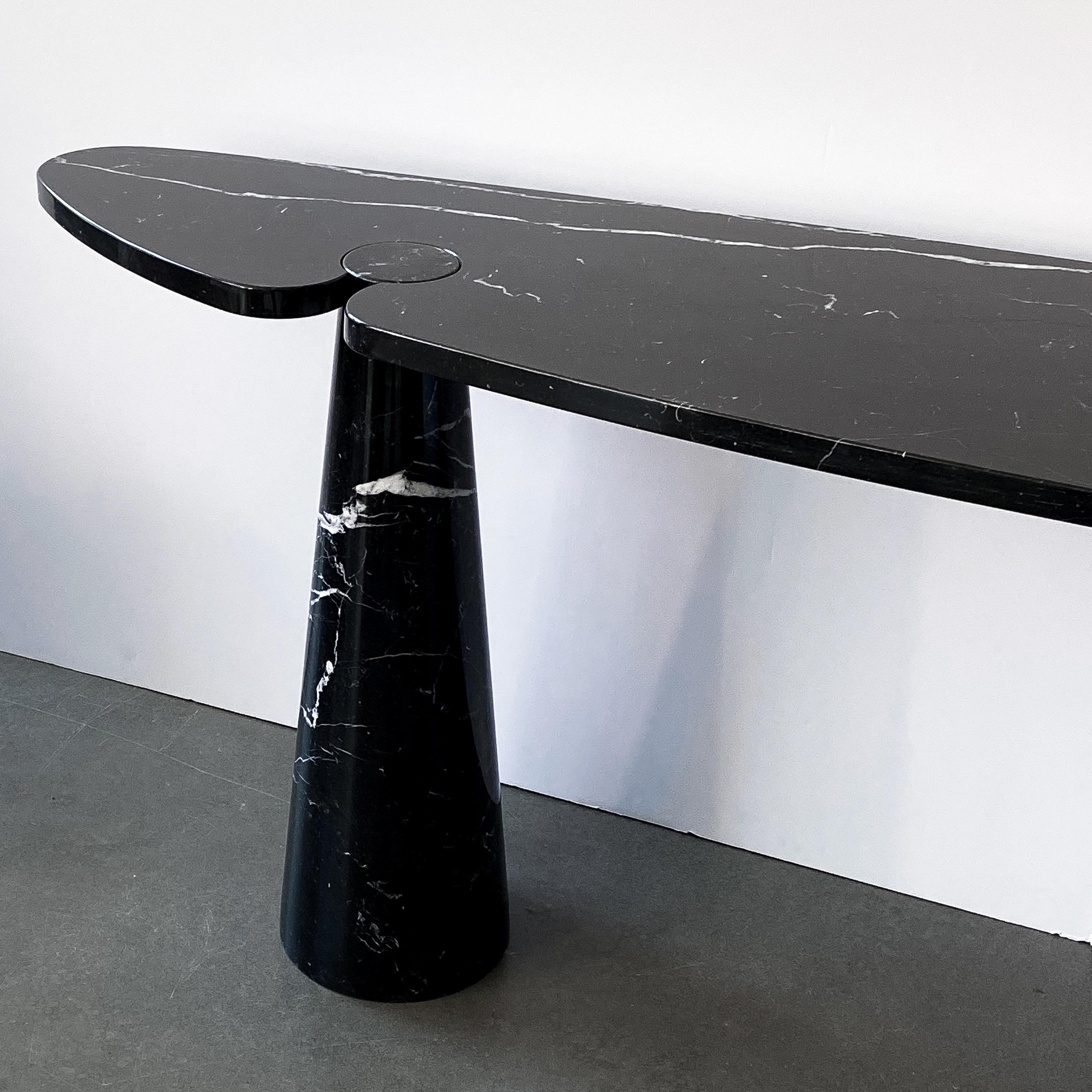 Angelo Mangiarotti Black Marble Eros Console Table for Skipper 10