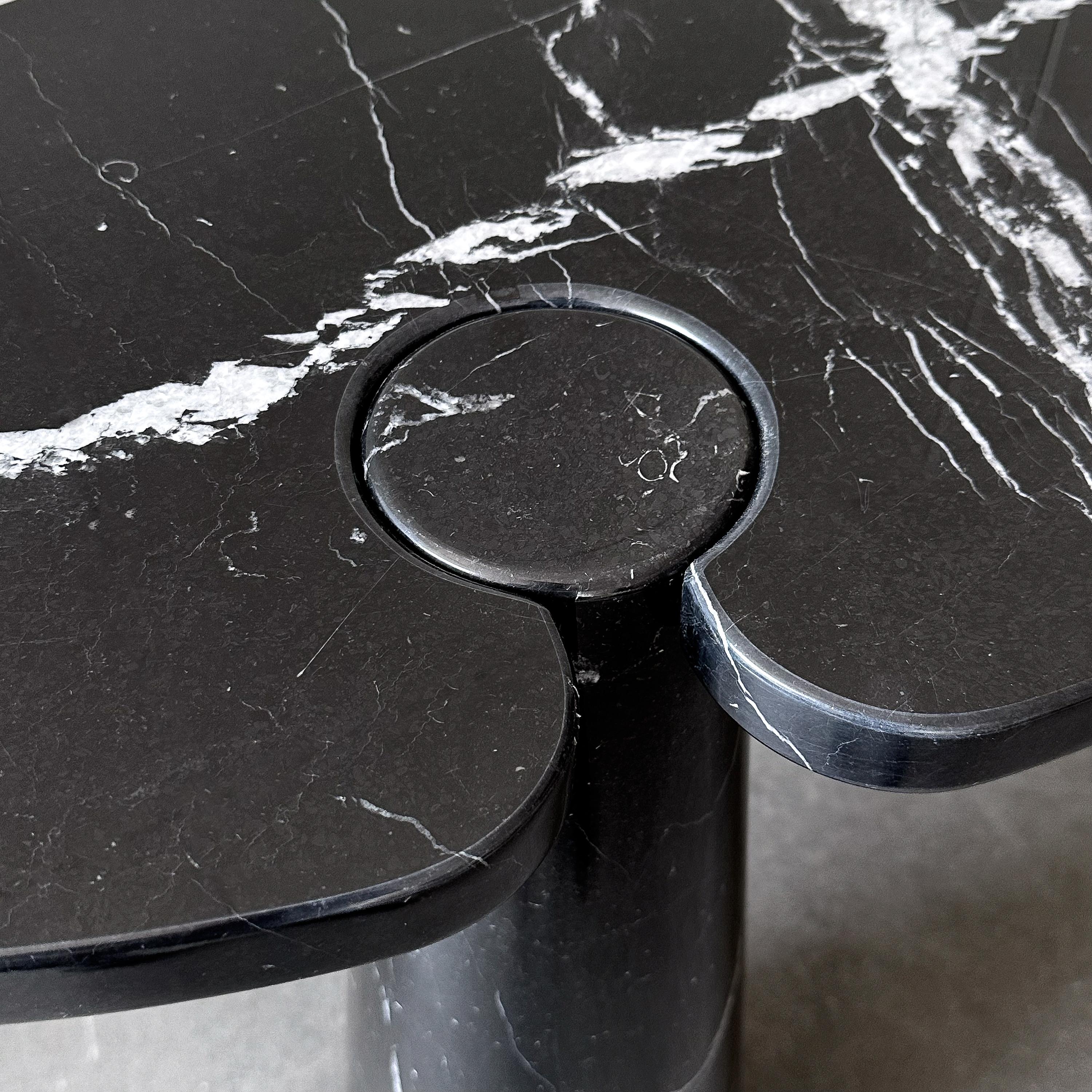 Angelo Mangiarotti Black Marble Eros Console Table for Skipper 12