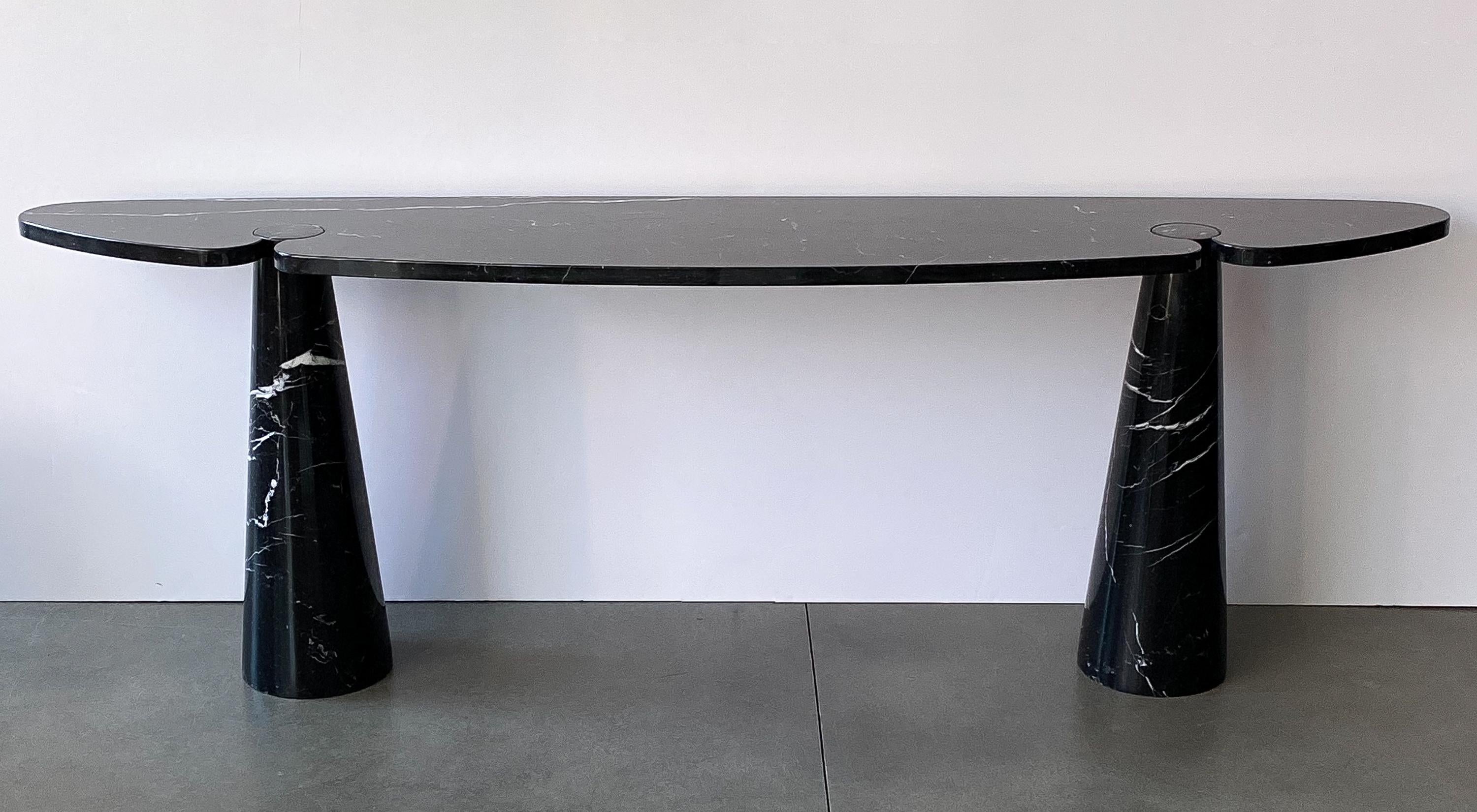black marble console table