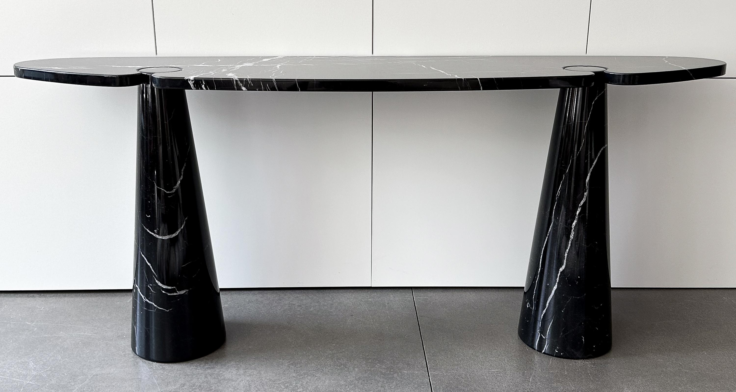 Angelo Mangiarotti Black Marble Eros Console Table for Skipper In Excellent Condition In Chicago, IL