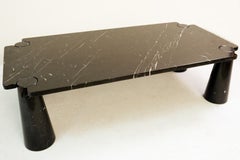 Angelo Mangiarotti Black Marquina Marble Coffe Table, Serie Eros, 1970s