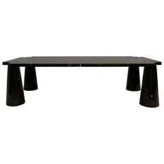 Angelo Mangiarotti Black Marquina Marble Coffe Table, Serie Eros, 1970s