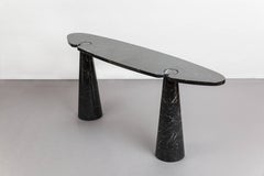 Angelo Mangiarotti Black Marquina Marble Console