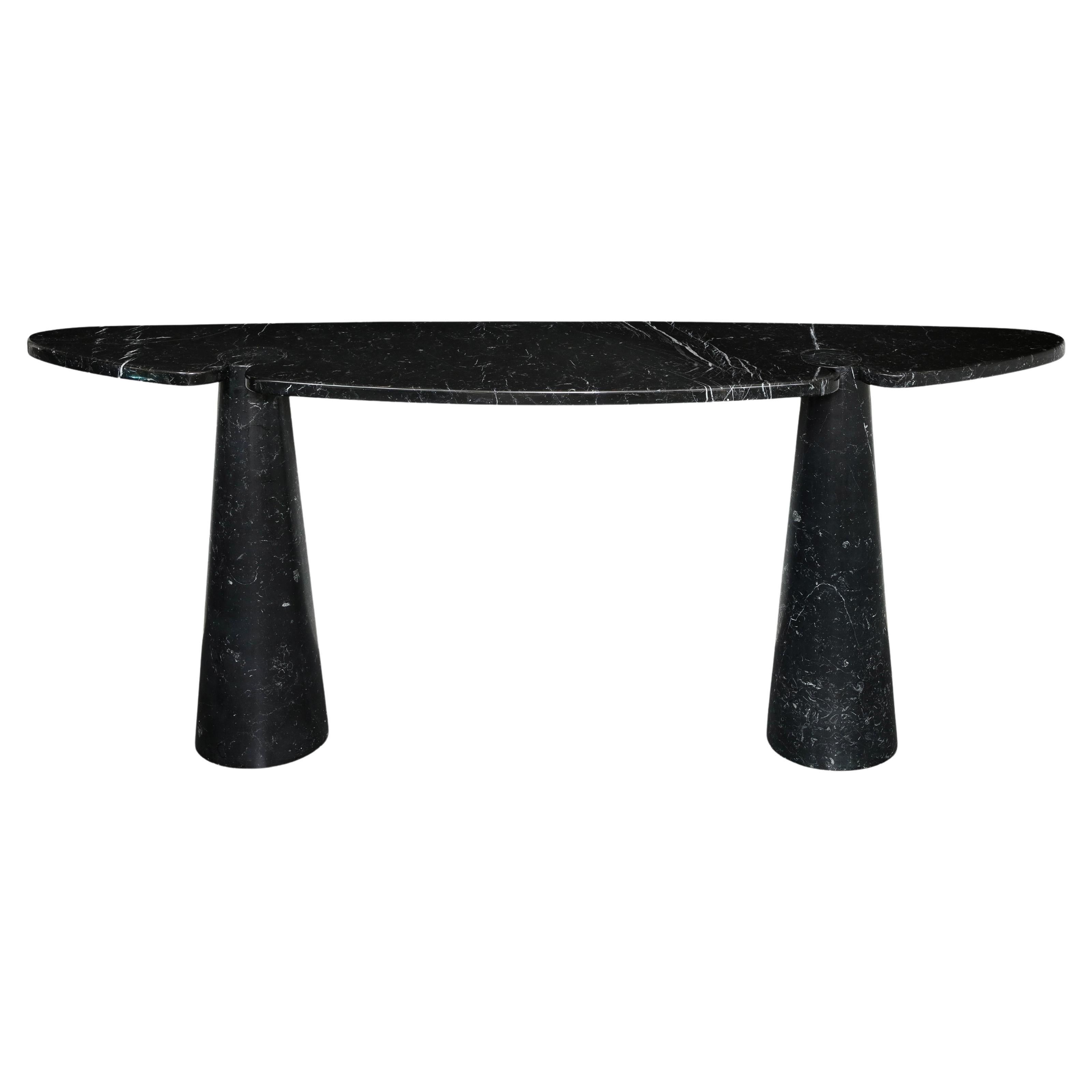 Angelo Mangiarotti Black Marquina Marble Console