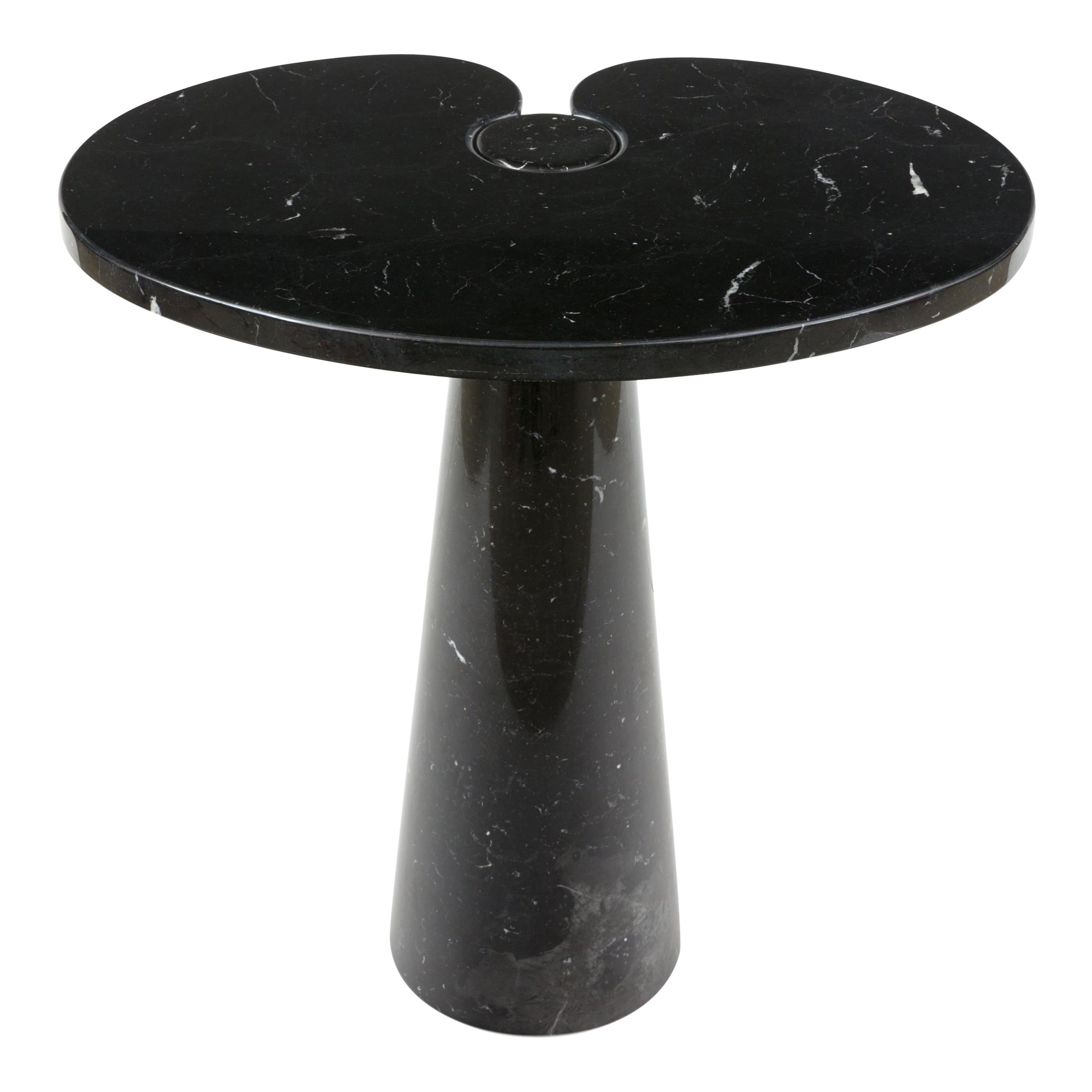Angelo Mangiarotti Black Marquina Marble "Eros" Side Table for Skipper, Italy