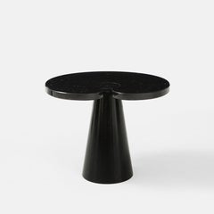 Angelo Mangiarotti Black Marquina Marble Low Side Table with Skipper Label