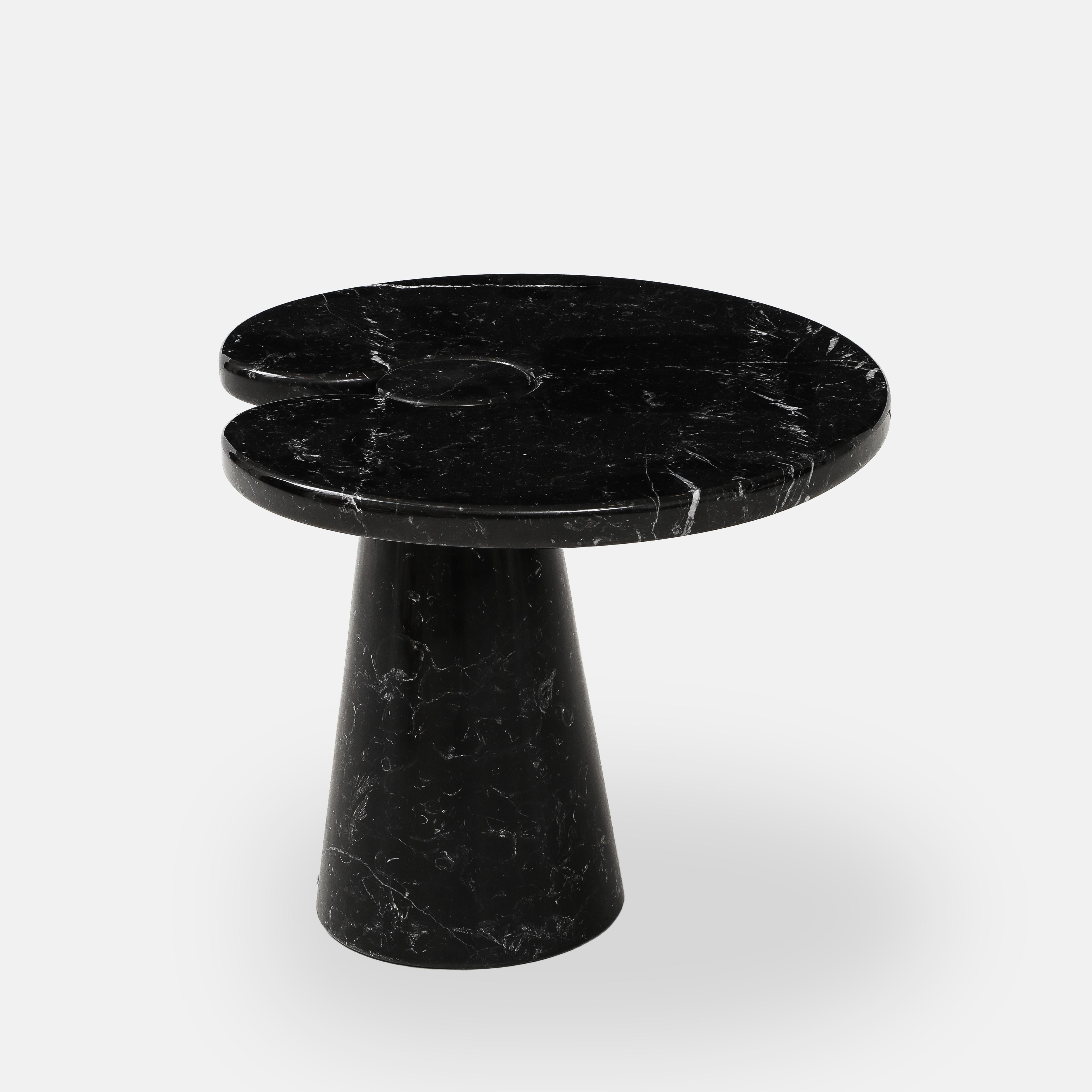 Angelo Mangiarotti Nero Marquina Marble Side Table from 'Eros' Series, 1971 In Good Condition For Sale In New York, NY