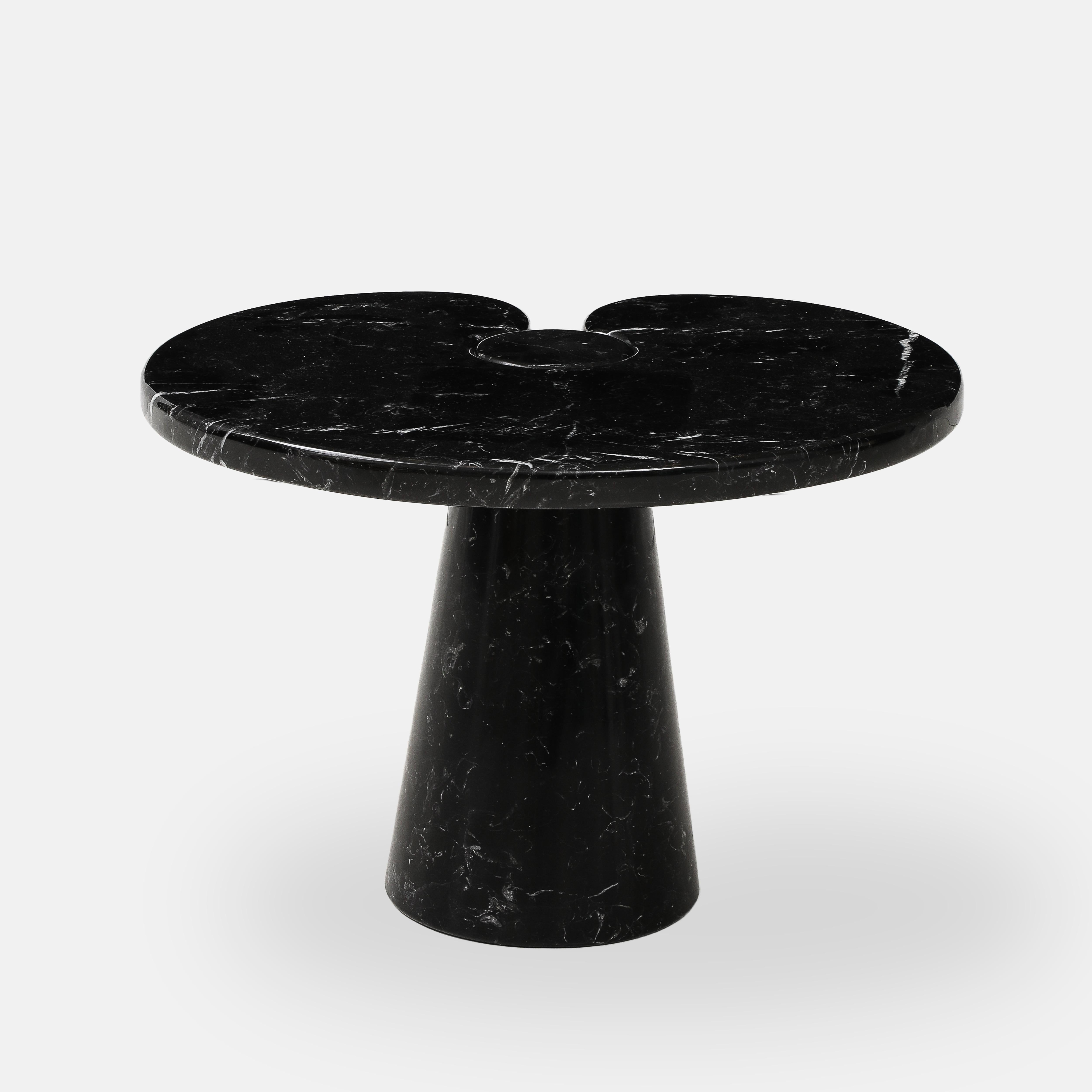 Late 20th Century Angelo Mangiarotti Nero Marquina Marble Side Table from 'Eros' Series, 1971 For Sale