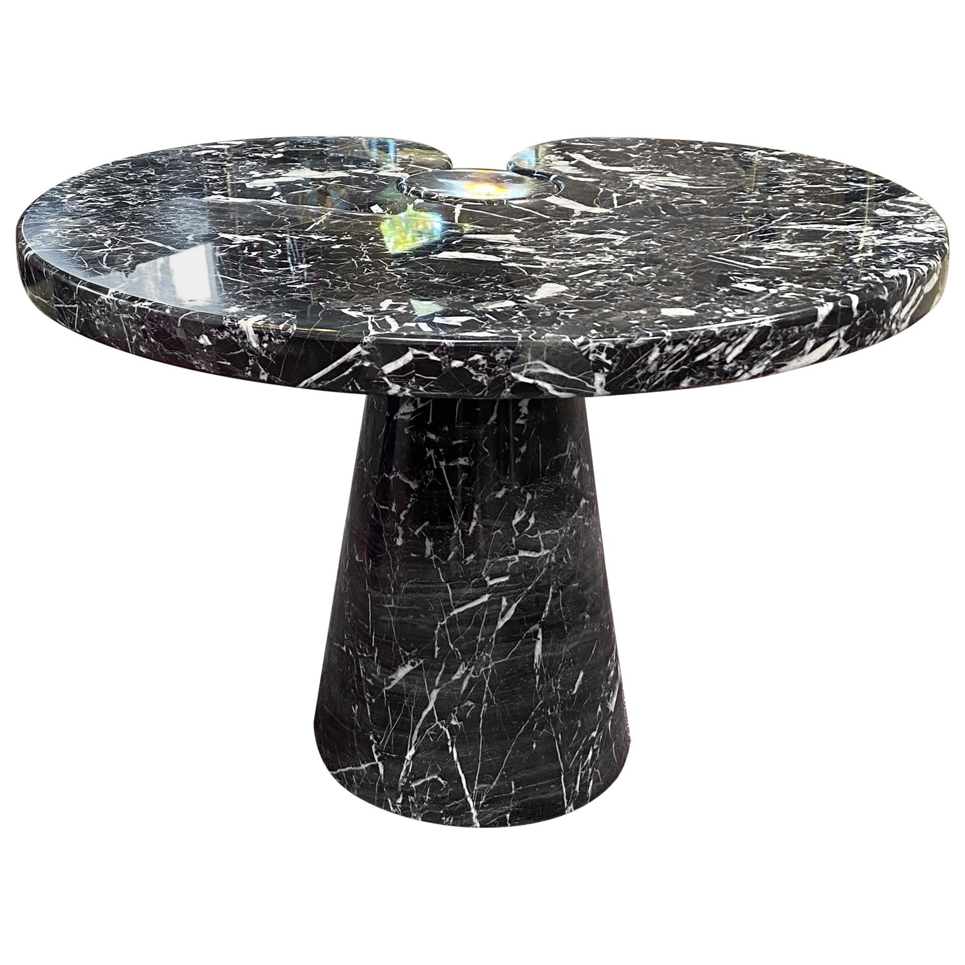 Angelo Mangiarotti Black Marquina Marble Side Table from 'Eros' Series, 1971