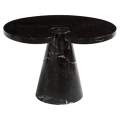 Angelo Mangiarotti Black Marquina Marble Side Table from 'Eros' Series