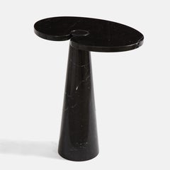Angelo Mangiarotti Black Marquina Marble Tall Side Table from 'Eros' Series