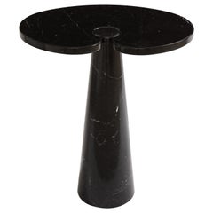 Angelo Mangiarotti Black Marquina Marble Tall Side Table from 'Eros' Series