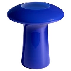 Angelo Mangiarotti Blue Glass Vase for Knoll International, Circa 1968