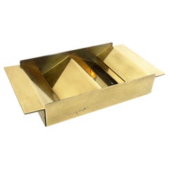 Angelo Mangiarotti Brass Ashtray for Cleto Munari and Forme Contemporanee GFT