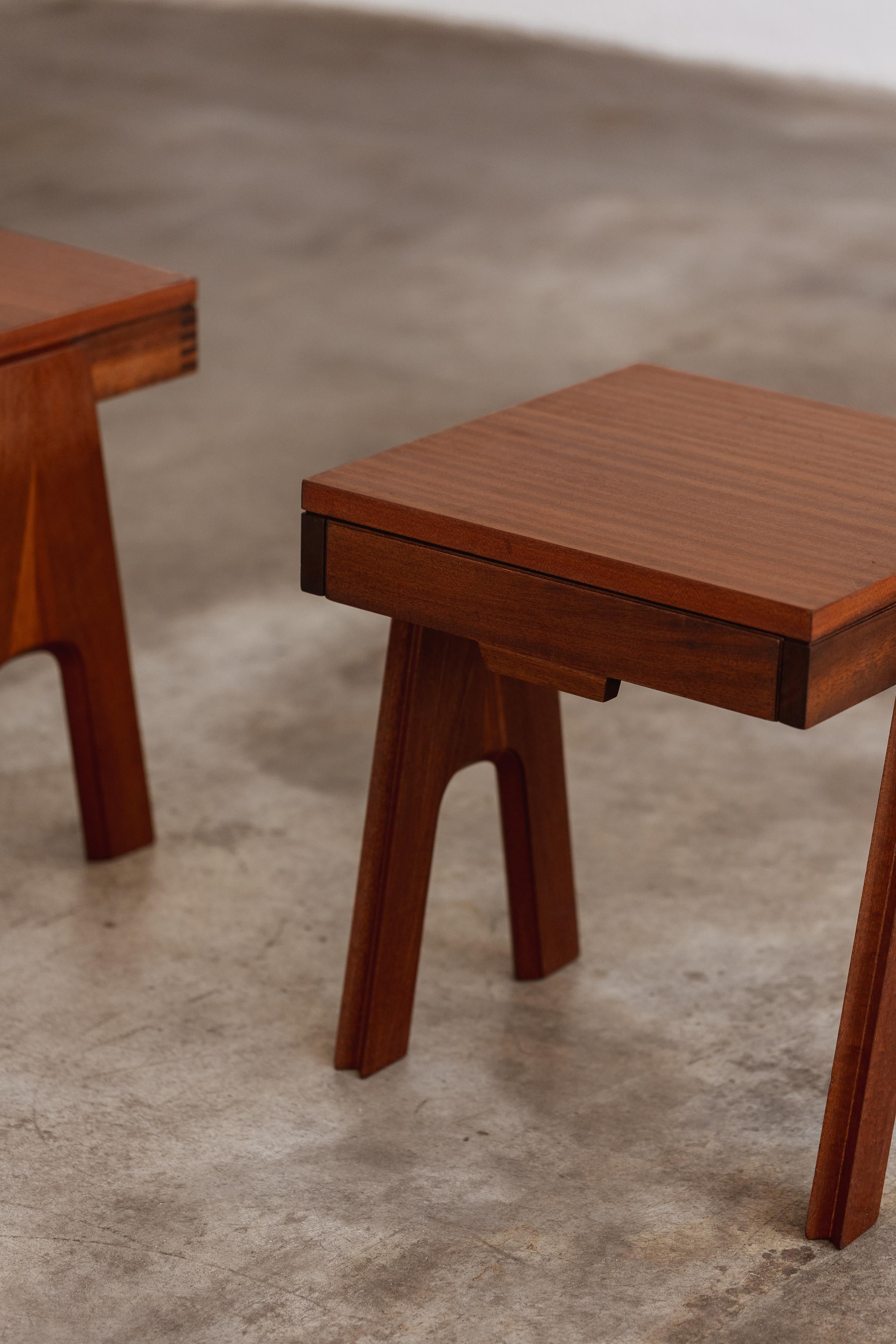 Angelo Mangiarotti & Bruno Morassutti Nightstands for Mascheroni, 1955, Set of 2 9