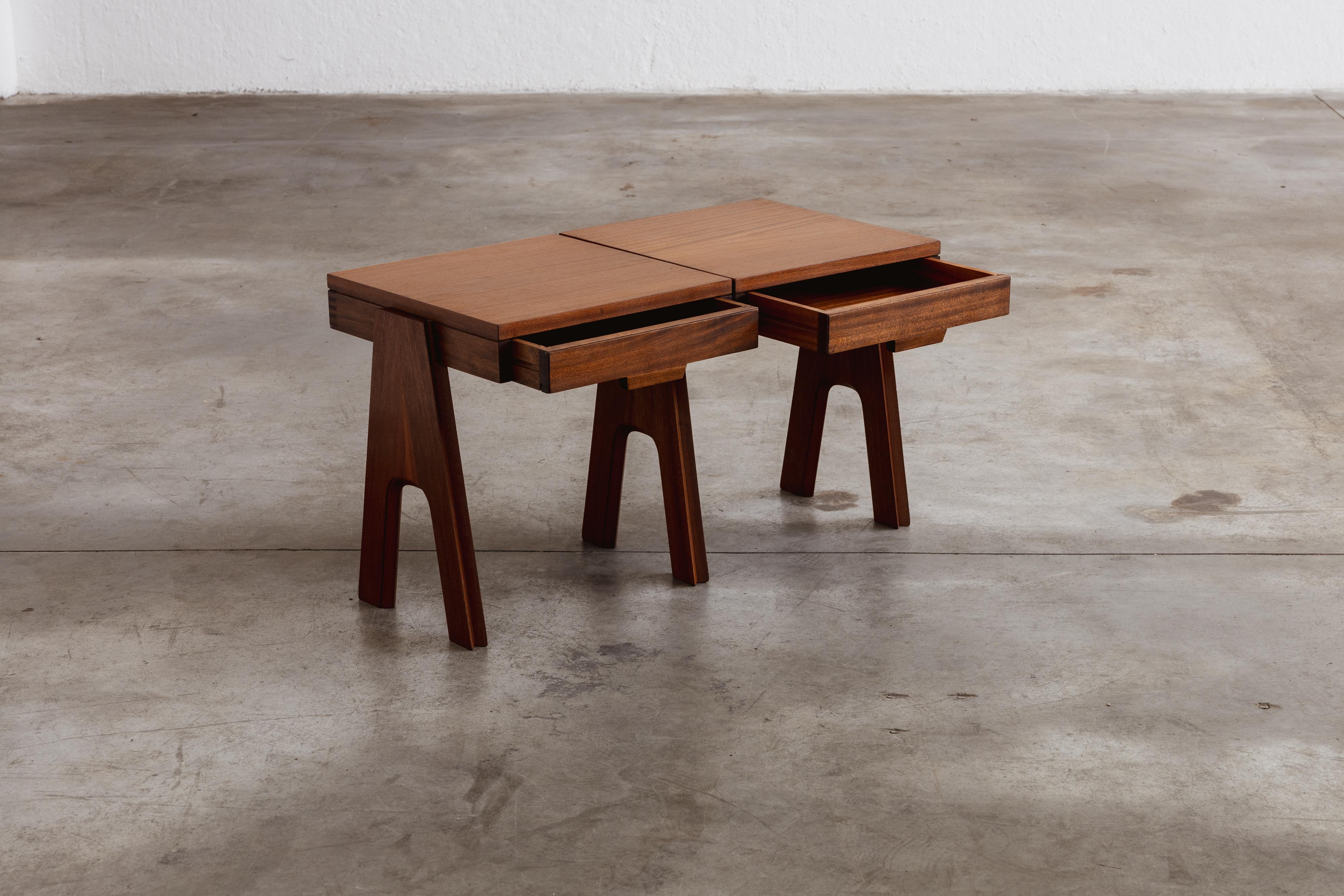 Italian Angelo Mangiarotti & Bruno Morassutti Nightstands for Mascheroni, 1955, Set of 2