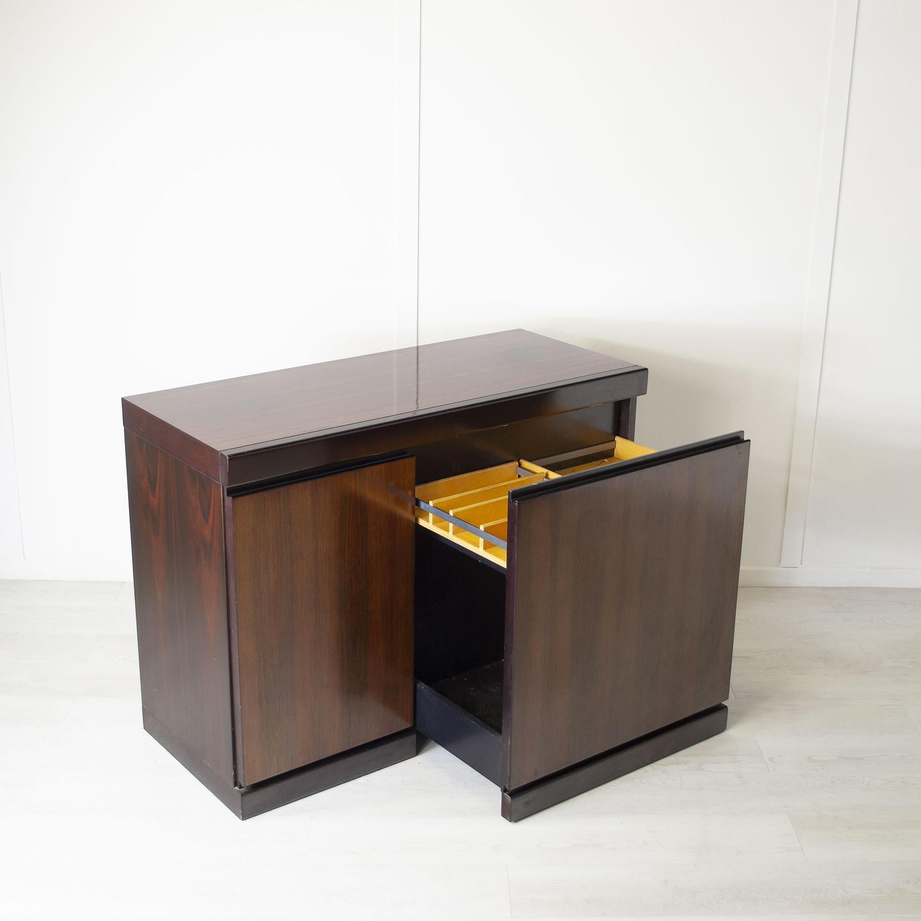 Angelo Mangiarotti cabinet bar programme S11 pour Sorgente dei mobili 1970 Bon état - En vente à bari, IT