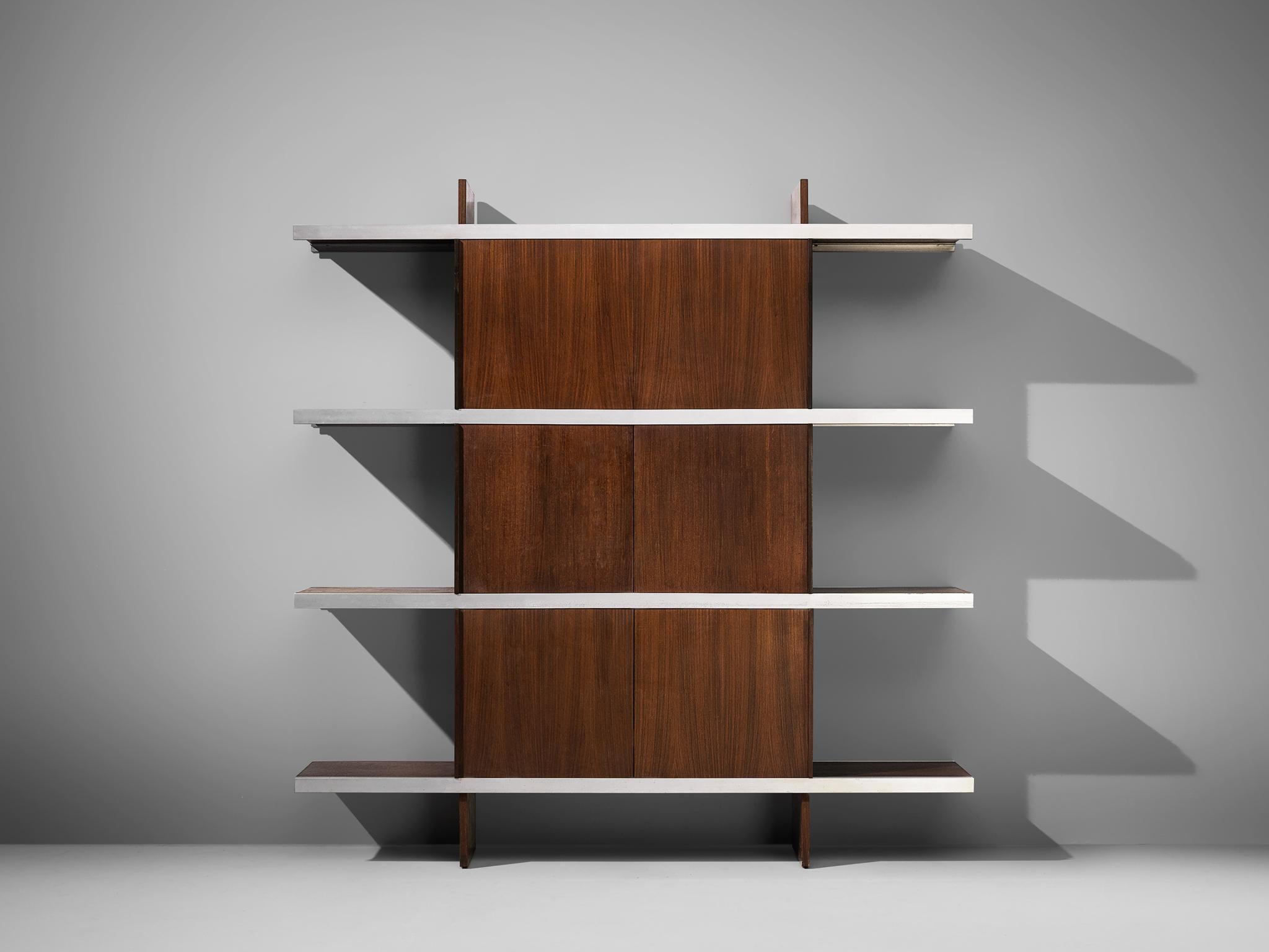 Angelo Mangiarotti Cabinet in Wood and Aluminium 4