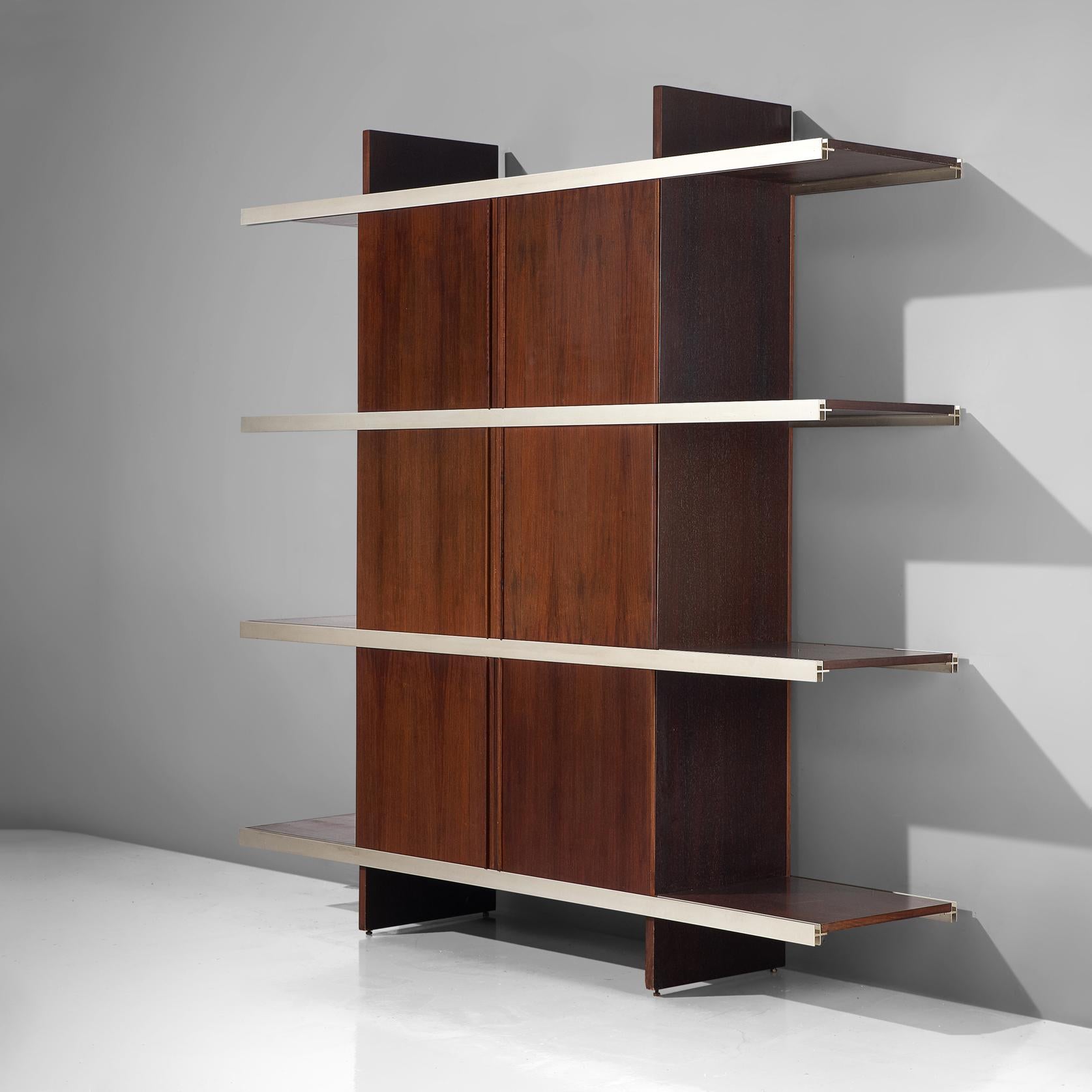 Angelo Mangiarotti for Poltronova, cabinet/bookcase from the multiuse series, wood, aluminum, Italy, 1960s.

Beautiful bookcase or sideboard of the multiuse series that Mangiarotti designed for Poltronova. The line stands for versatile pieces of