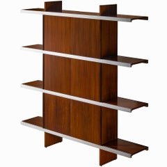 Angelo Mangiarotti Cabinet in Wood and Aluminium