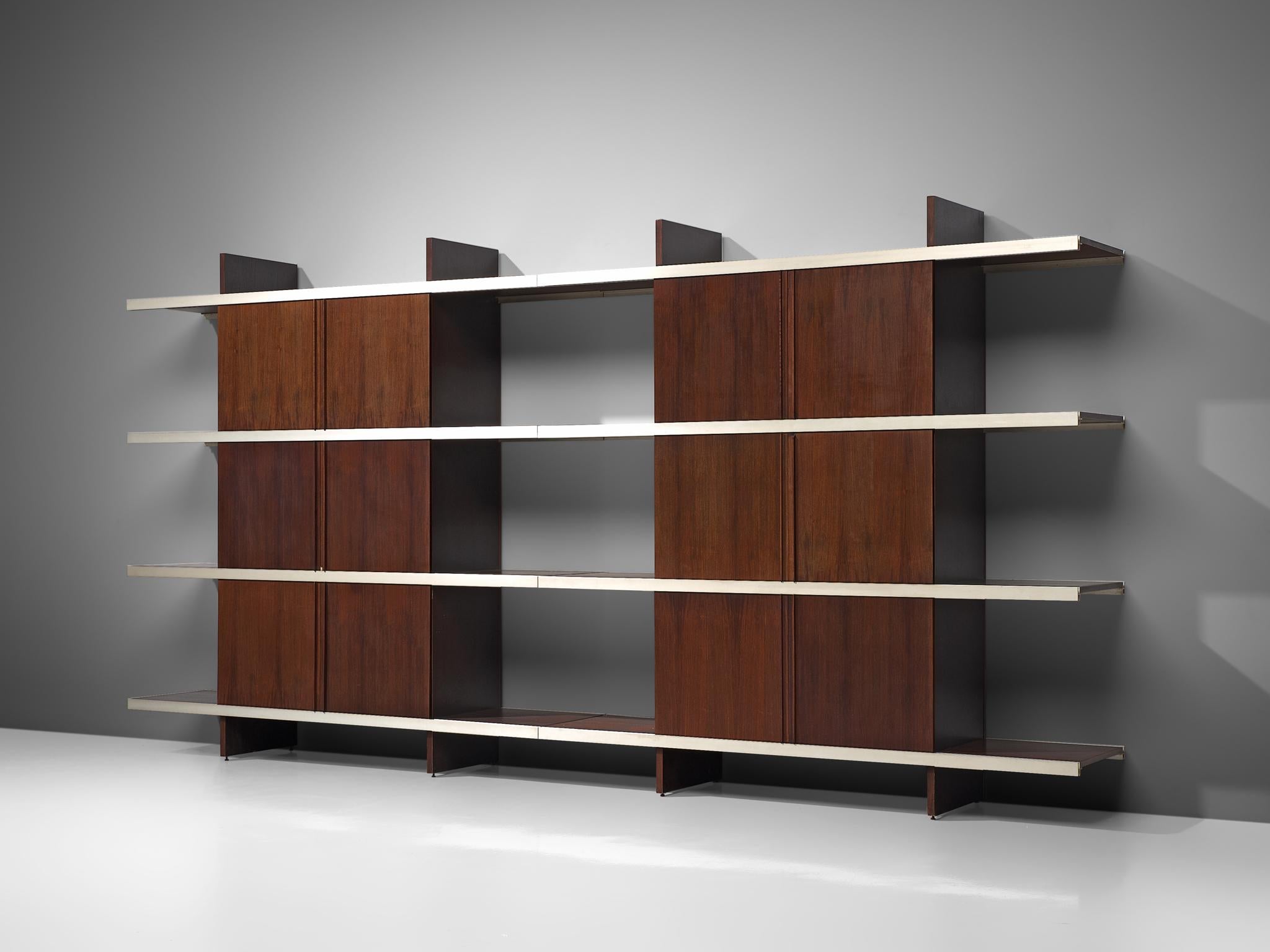 Angelo Mangiarotti for Poltronova, cabinets from the 'Multiuse Series', wood, aluminum, Italy, 1965

Beautiful bookcases or cabinets of the 'Multiuse Series' that Mangiarotti designed for Poltronova in 1965. Known for his strong designs with marble