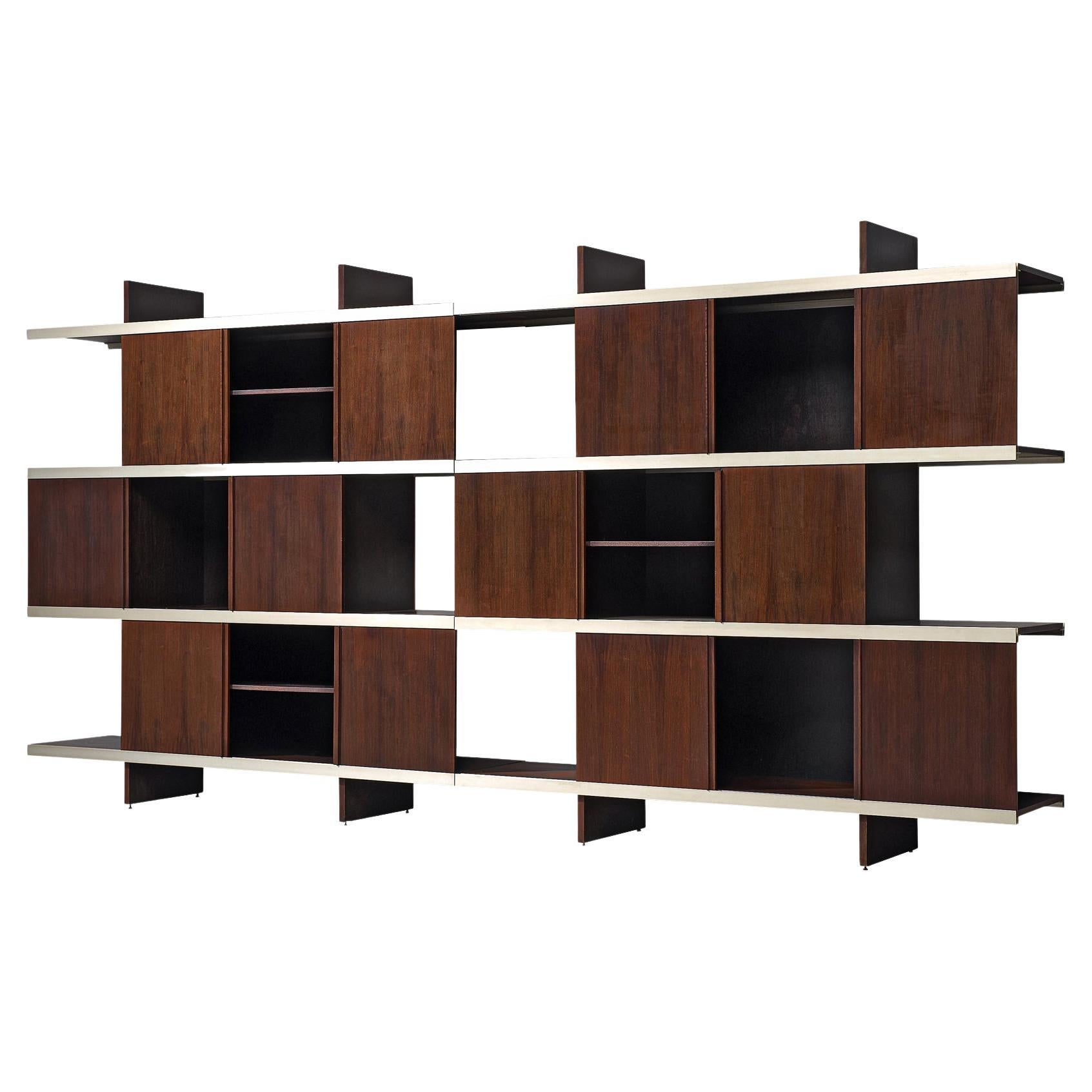 Angelo Mangiarotti Cabinets in Wood and Aluminium