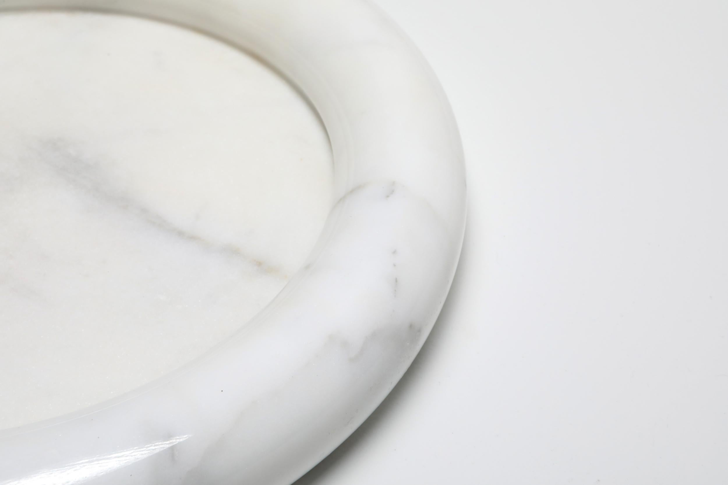 Mangiarotti white Carrara marble bowl, 1970s.