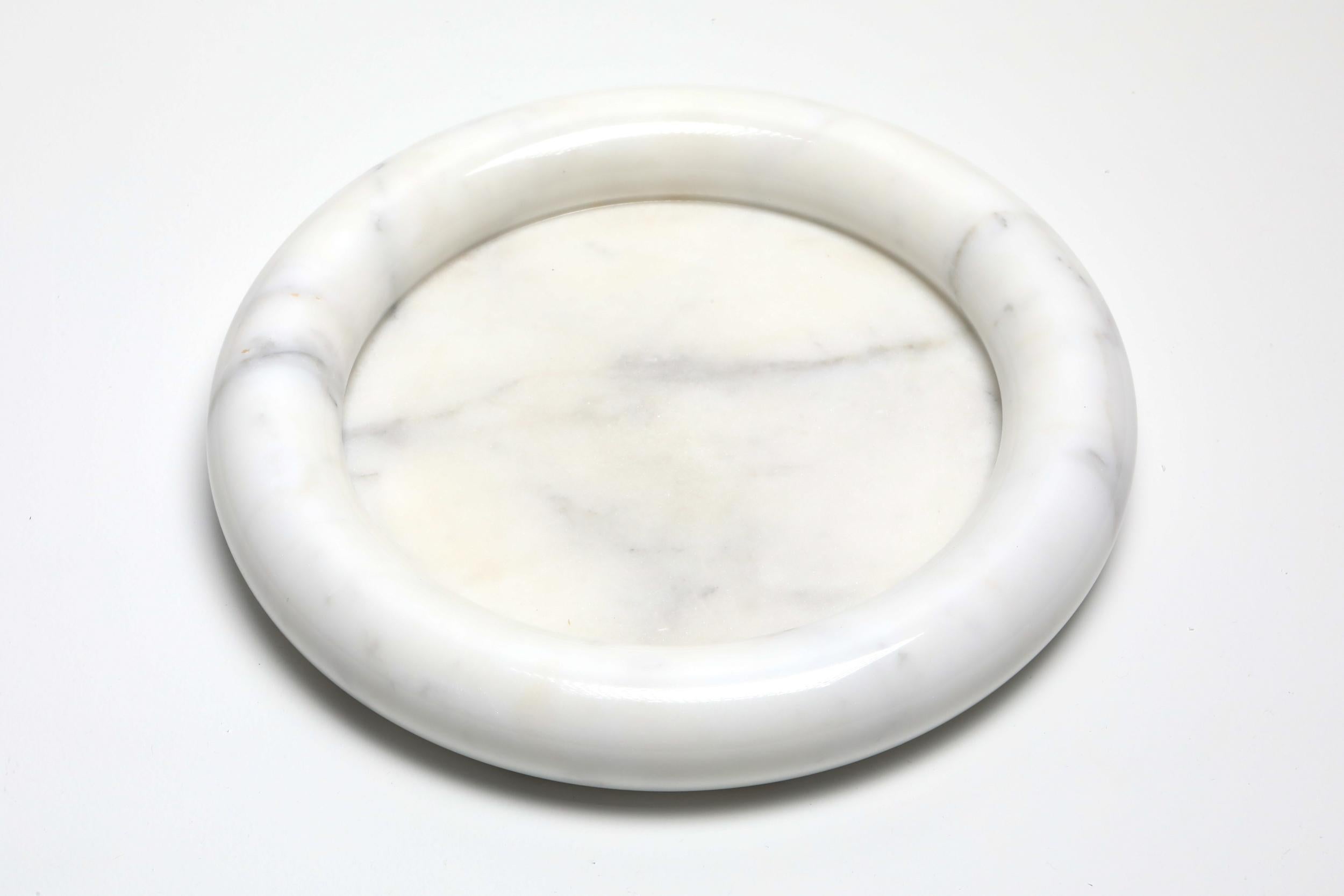 Post-Modern Angelo Mangiarotti Carrara Marble Bowl