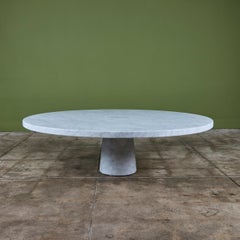 Angelo Mangiarotti Carrara Marble Coffee Table for Skipper
