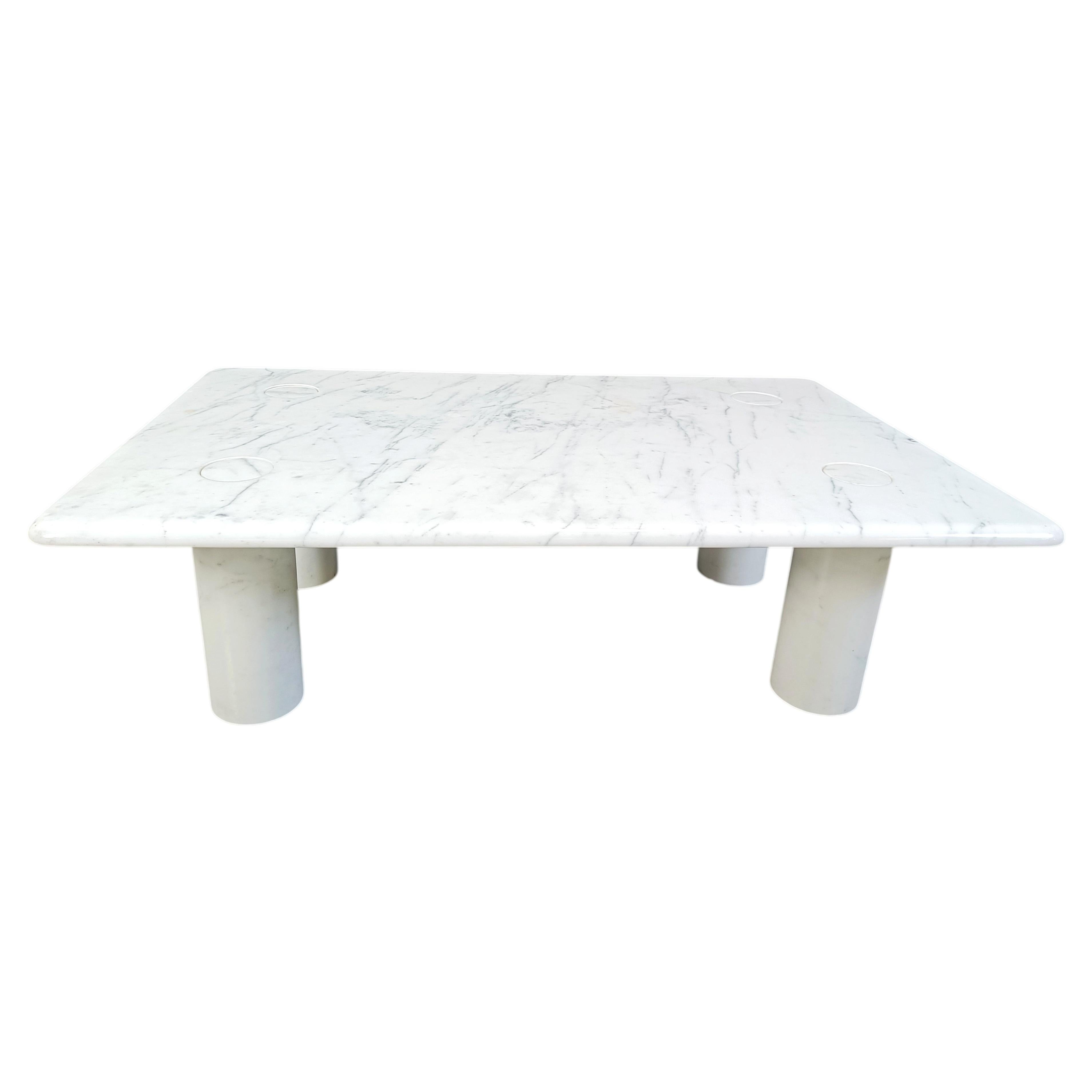 Angelo Mangiarotti carrara marble Coffee Table for Up&Up, Italy
