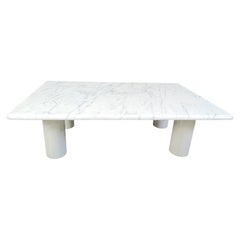 Angelo Mangiarotti carrara marble Coffee Table for Up&Up, Italy