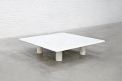 Angelo Mangiarotti Carrara Marble Coffee Table, Italy 1970's