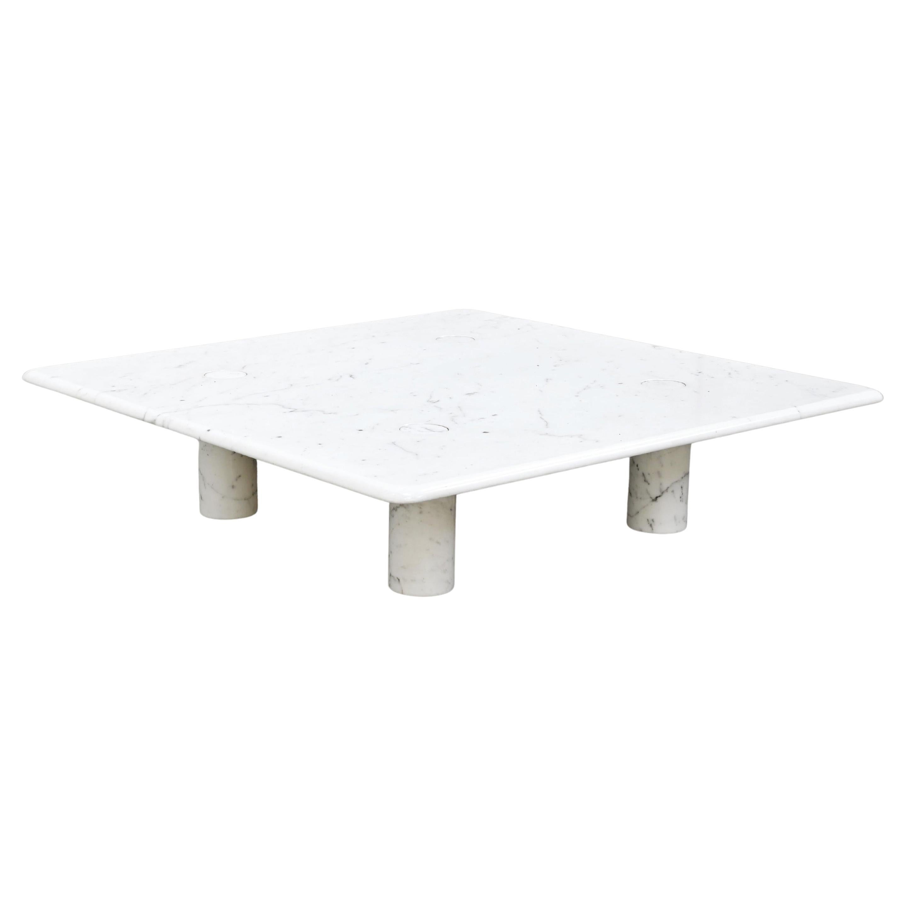 Angelo Mangiarotti Carrara Marble Coffee Table, Italy 1970's