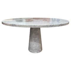 Angelo Mangiarotti Carrara Marble Dining Table, Italy, circa 1980