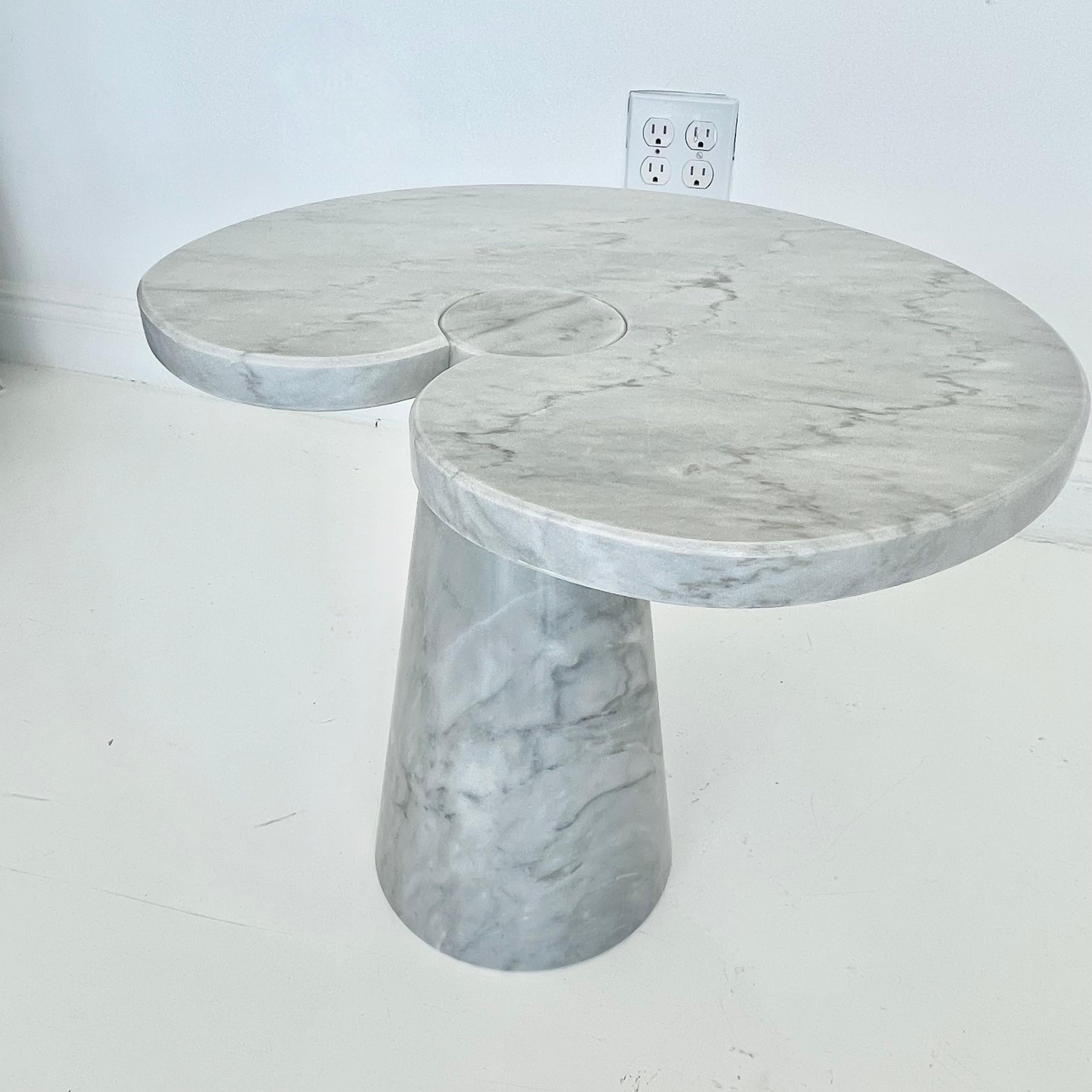 Angelo Mangiarotti Carrara Marble Eros Side Table, 1970 For Sale 5