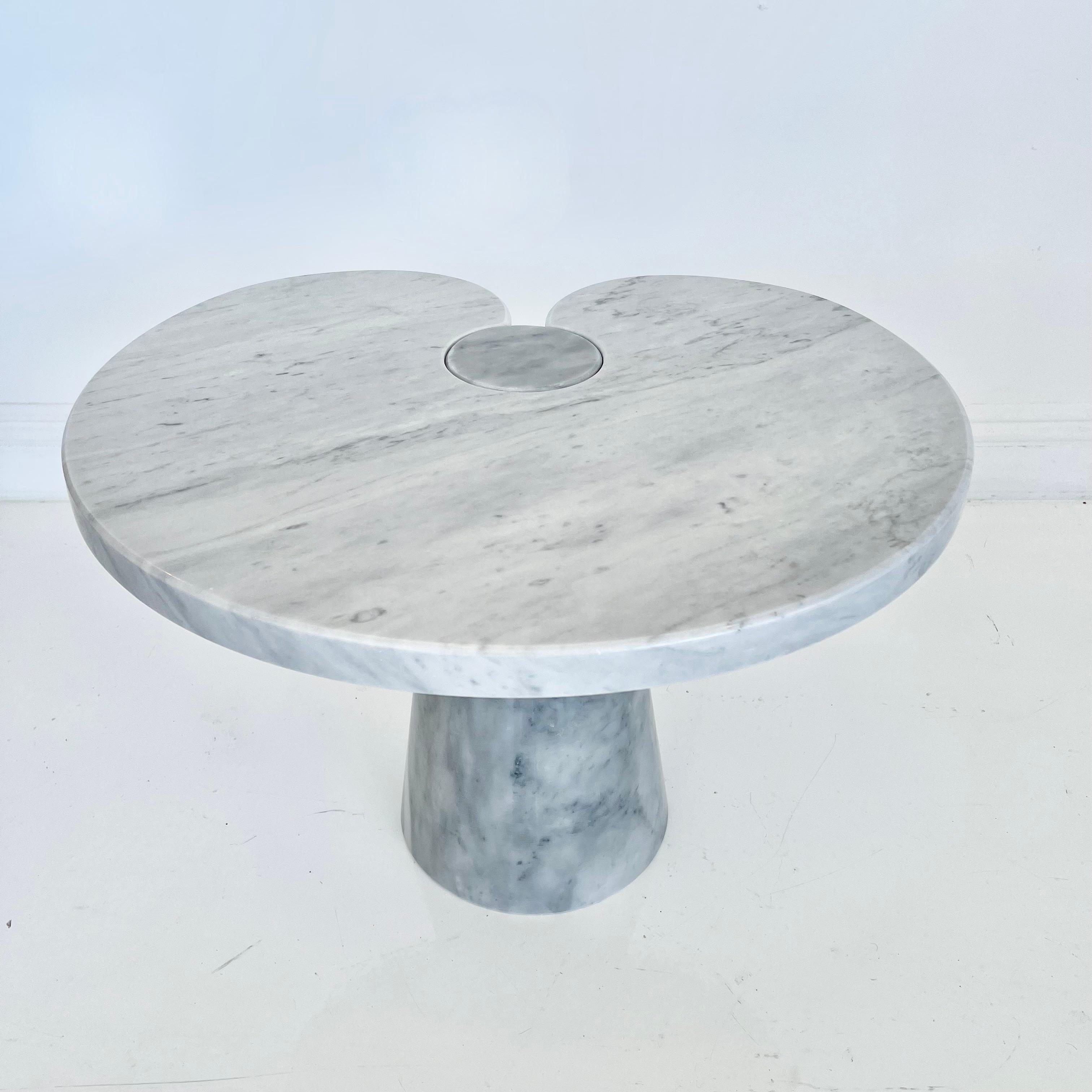 Late 20th Century Angelo Mangiarotti Carrara Marble Eros Side Table, 1970