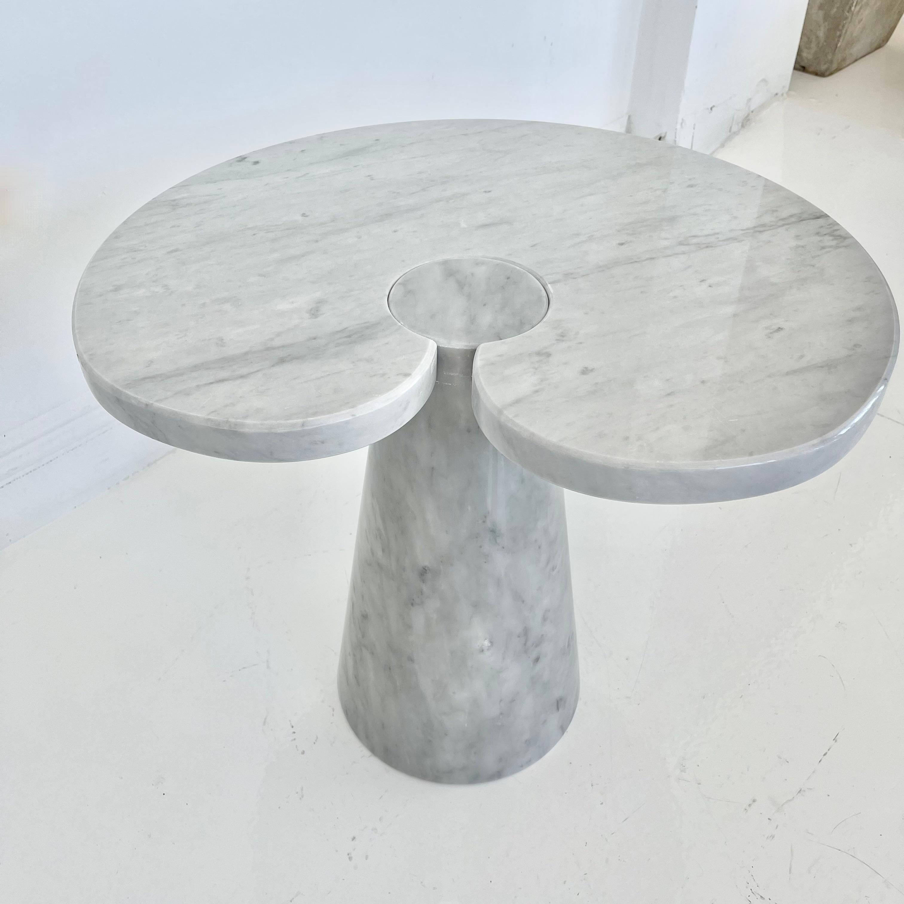 Angelo Mangiarotti Carrara Marble Eros Side Table, 1970 For Sale 1