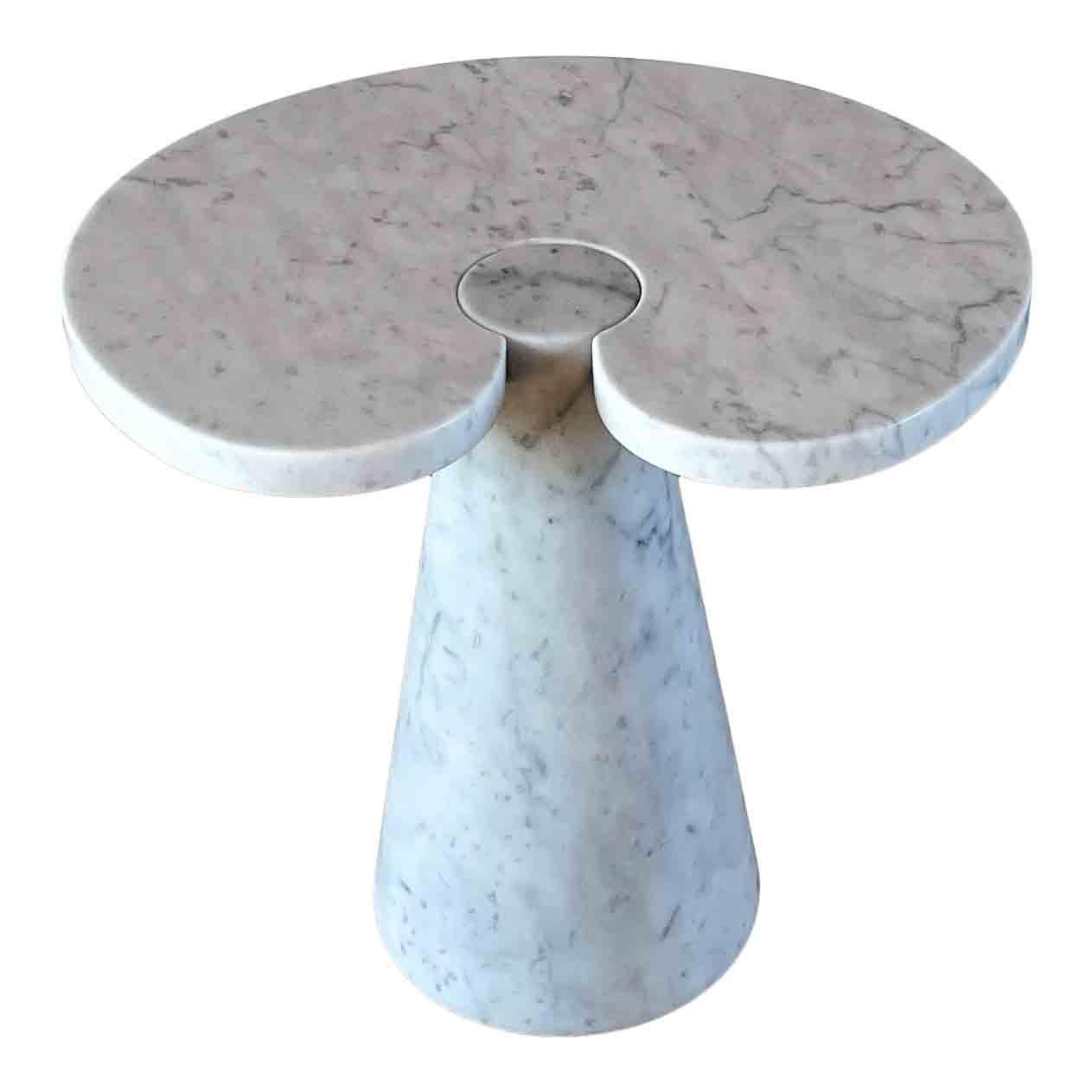 Angelo Mangiarotti Carrara Marble “Eros” Side Table for Skipper, 1971, Set of 2 For Sale 2